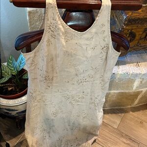GAP Light Tan Floral Women's Tank Top